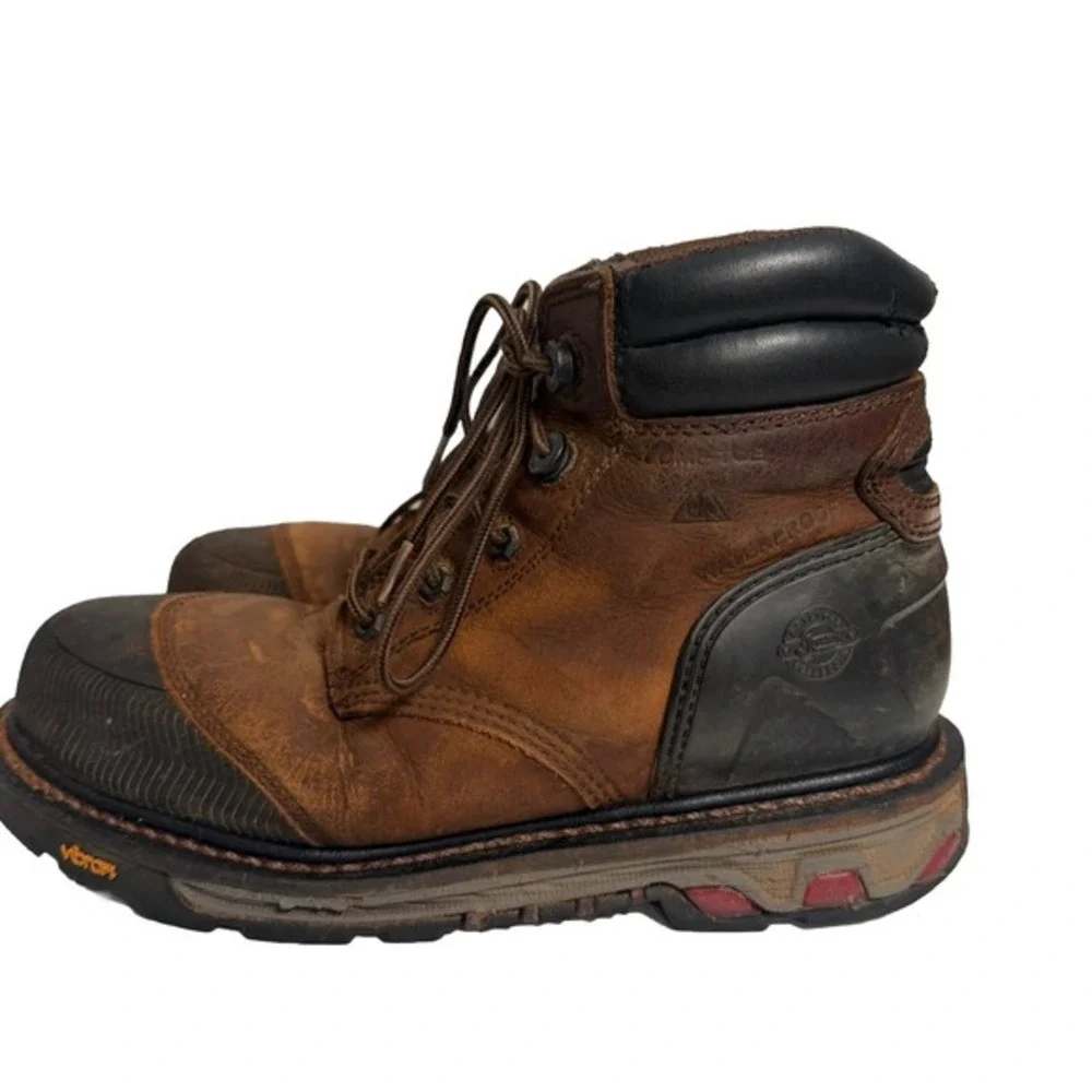 Justin Original Workboots Mens Brown Leather Composite Toe Waterproof Work Boots
